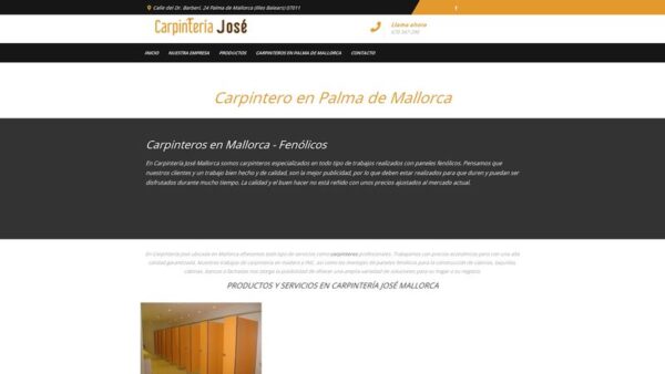 CARPINTERÍA A. JOSÉ - :carpinteriajosemallorca.com