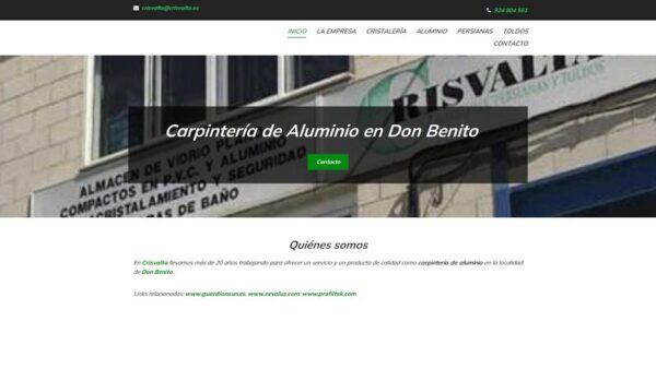 CRISVALTA - CRISTALERÍA - CARPINTERÍA DE ALUMINIO - TOLDOS - DON BENITO. - :crisvalta.es