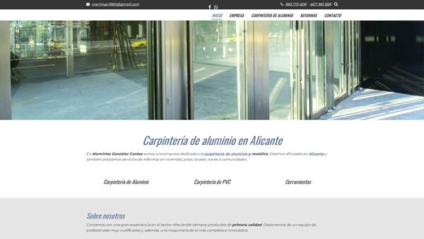 CARPINTERÍ­A DE ALUMINIO ALICANTE - ALUMINIOS GONZÁLEZ CANTOS - :aluminiosgonzalezcantosalicante.com