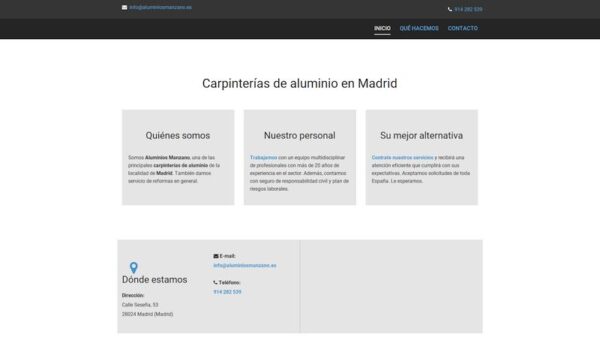 ALUMINIOS MANZANO - :carpinteriadealuminioenmadrid.es