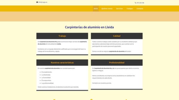 CARPINTERÍA DE ALUMINIO RA Y JU - :mamparasbanolleida.com