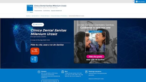 CENTRO DENTAL - MILENIUM DENTAL CENTRO URDAIZ EN VIGO - PONTEVEDRA - :clinicadental-vigo.sanitas.es